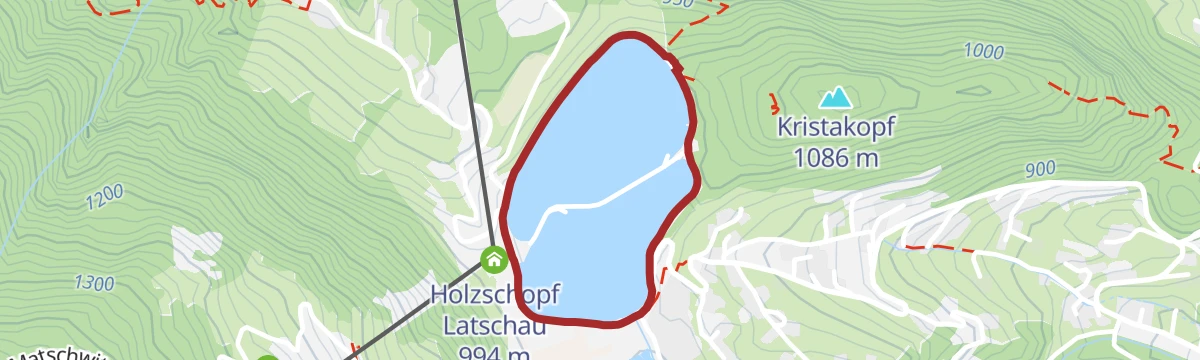 Route map: Klettersteig Latschau